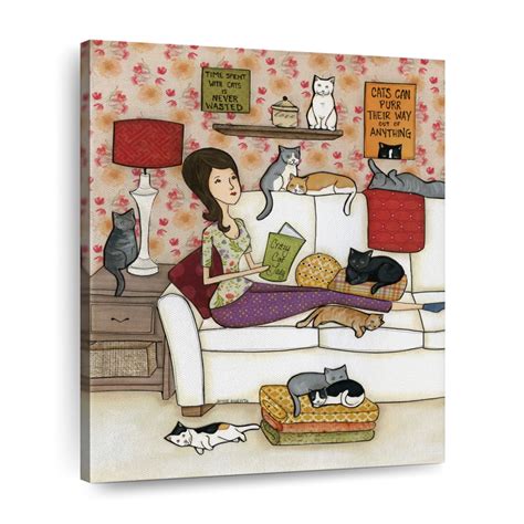 Crazy Cat Lady Wall Art Painting By Jamie Morath