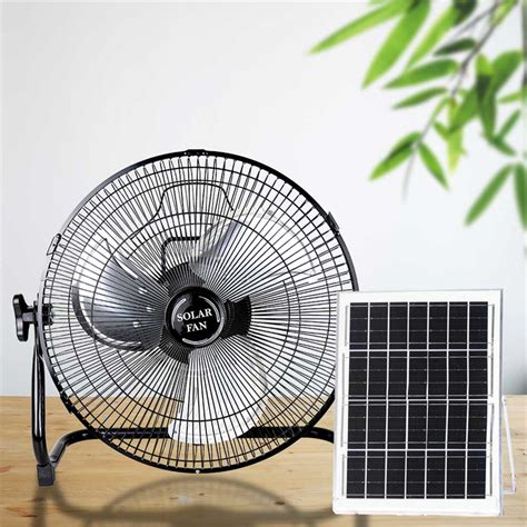 Wholesale Ac Dc Solar Powered Rechargeable Electric Table Fan With Panel And Battery For Home 12