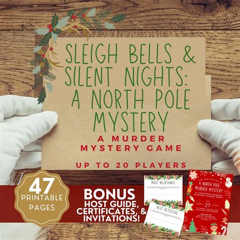 Christmas Murder Mystery Game For Up To 20 Santa Murder Mystery Dinner
