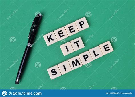 Square Letters With Text Keep It Simple Top View Stock Image Image