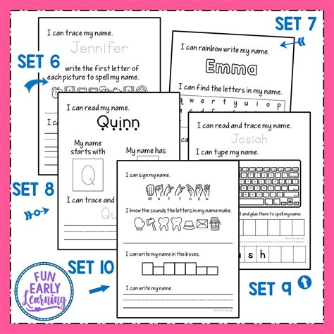 Editable Name Writing Worksheets And Practice Activities