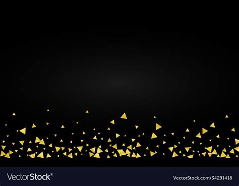 Yellow Confetti Light Black Background Rich Vector Image