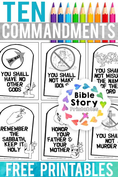 Printable 10 Commandments Coloring Page Moses Printable Coloring
