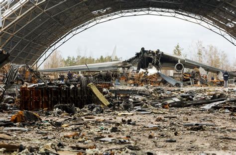 Mayor Avión En El Mundo Ucraniano Mriya An225 Destruido En El Aeródromo