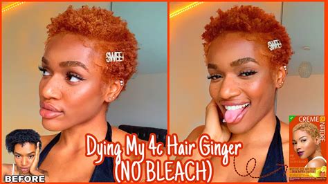 Watch Me Dye My Natural 4c Hair 👩🏾 👩🏽‍🦰 From Black To Ginger Crème Of Nature Elvira Styles