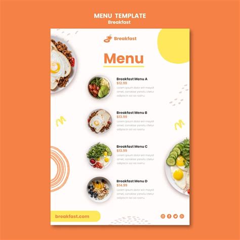 Free Psd Delicious Breakfast Menu Template