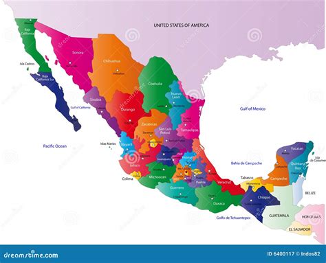 Map Of Mexico Royalty Free Stock Photography Image 6400117