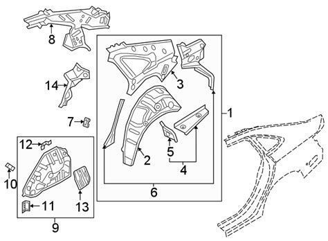 Volkswagen Jetta Wheel Housing Side Panel Brace - 5Q0802952S | Sheehy