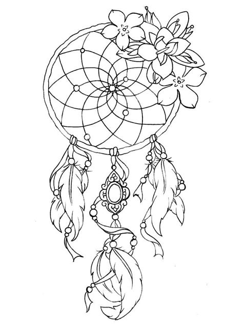 Dream Catcher Aesthetic Coloring Pages - Free Printable Coloring Pages