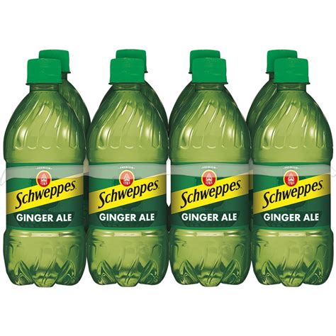 Schweppes Ginger Ale Soda 12 Fl Oz Bottles 8 Pack