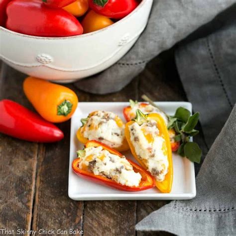 Cream Cheese Stuffed Mini Peppers Video That Skinny Chick Can Bake