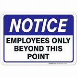 Employees Only Sign, Employees Only Beyond This Point Sign, 10x7 Rust ...