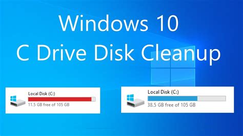 C Drive Disk Cleanup Windows 10 Make Your System Faster Youtube