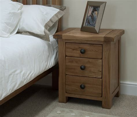 Homestyle Rustic Oak 3 Drawer Bedside Cabinet Casamo Love Your Home