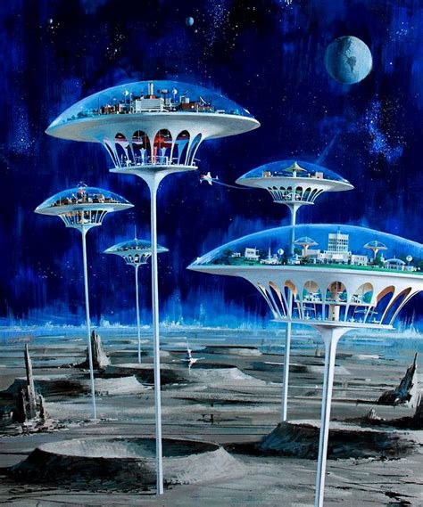 Moon Colonies By Myriac Illustrated By John Berkey Mooncolonies