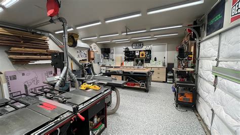My 3 Car Garage Woodworking Shop In Detail Woodworking Shop Tour 2021