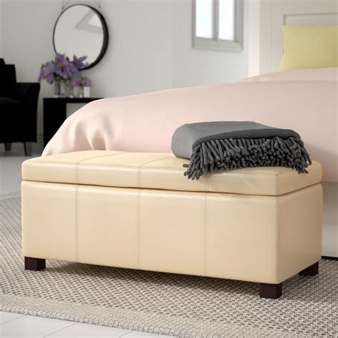Seating or storage, this upholstered storage bench makes the perfect small space solution or this kingston seymour deluxe padded faux leather storage bench with organizer is a practical addition to almost any room in your home. Ebern Designs Crewellwalk Bedroom Storage Bench | Wayfair.ca