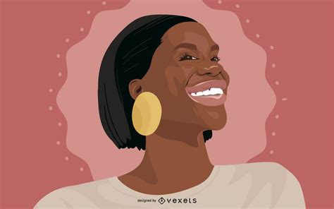 Ilustração De Retrato De Mulher Negra Baixar Vector