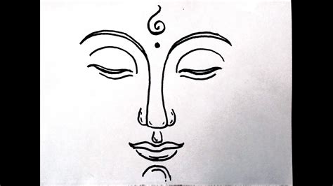 How To Draw Lord Buddha Face Drawing Step By Step For Kids Youtube
