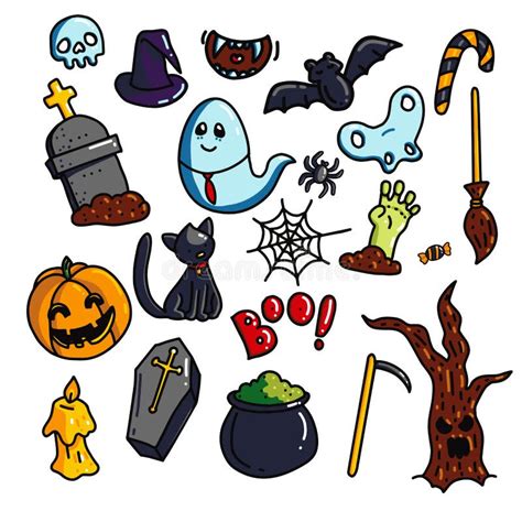 Halloween Icons Set Stock Vector Illustration Of Character 123625356