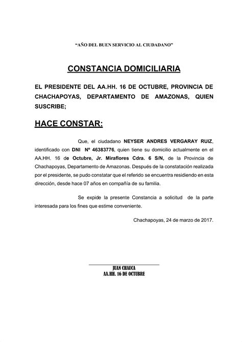 Pdf Constancia Domiciliaria Compress “aÑo Del Buen Servicio Al