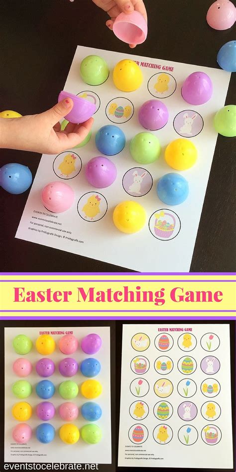 Easter Matching Game Easter Games For Kids Easter Activities For