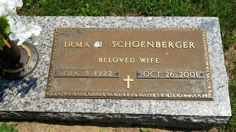 Irma Atchison Schoenberger 1922 2001 Find A Grave Memorial