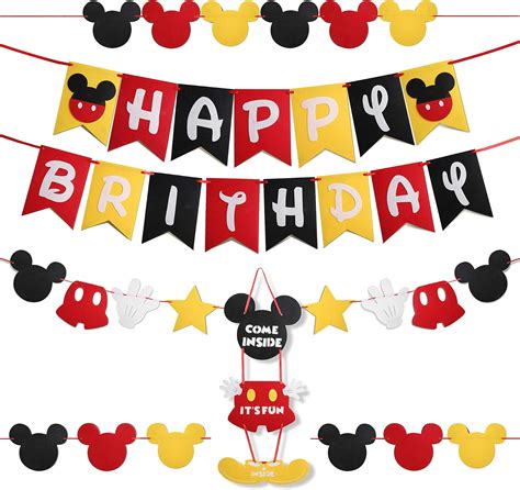 Mickey Mouse Birthday Banner Clip Art