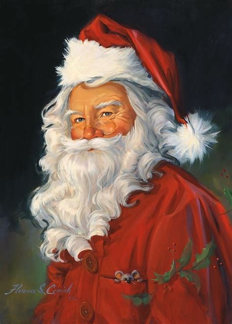 Santa Claus Poster Print By Susan Comish 14 X 10