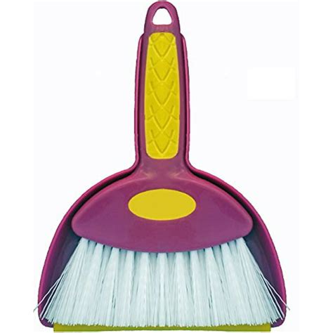 Mini Hand Whisk Broom And Snap On Dustpan Set Available In Various