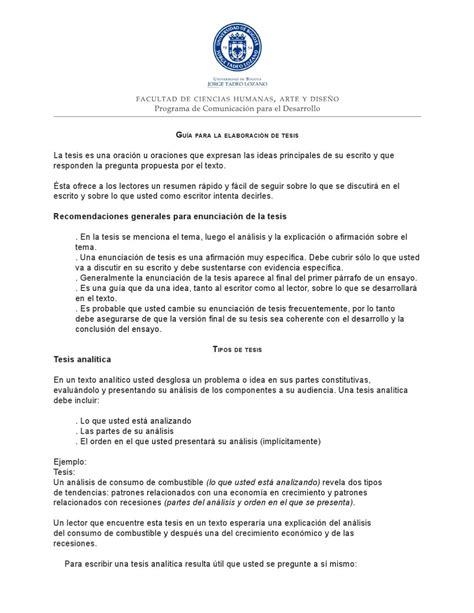 Cómo Escribir Una Tesis By Comunicación Desarrollo Issuu