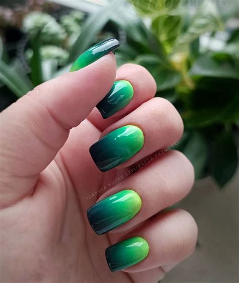 34 Green Ombre Nails That Will Make You Feel Lucky Thefab20s Green