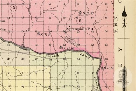 Vintage Valley County Ne Map 1885 Old Nebraska Map Etsy