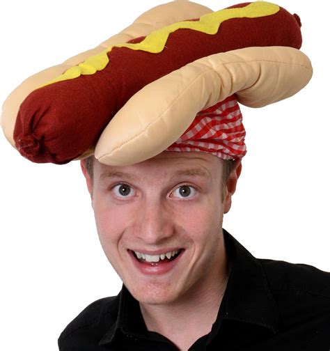 Hot Dog Hat Fancy Dress Accessory Hat Novelty Headwear Uk