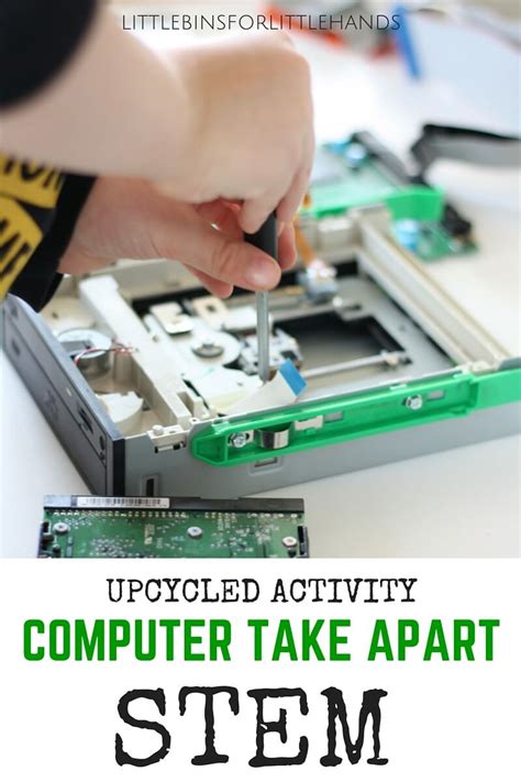 The website is packed with articles, worksheets and even a quiz on each section. Kids Take Apart Computers Upcycled STEM Activity for Kids