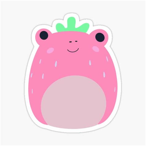Squishmallow Adabelle Strawberry Frog Sticker By Raygunbunny Redbubble