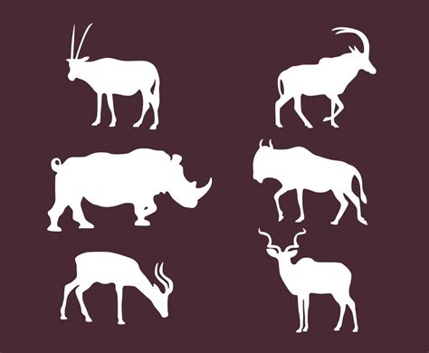 Africa Animal Silhouette Vector Vector Art And Graphics