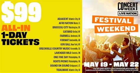 live nation s offering access to over a dozen festivals for only 99