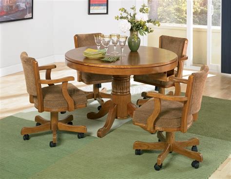 Check out our game table and chairs selection for the very best in unique or custom, handmade pieces from our kitchen & dining tables shops. Mitchell Gambling & Dining Table in Oak by Coaster w/Options
