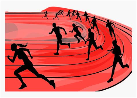 Transparent Running Track Png Runner Track And Field Clipart Png