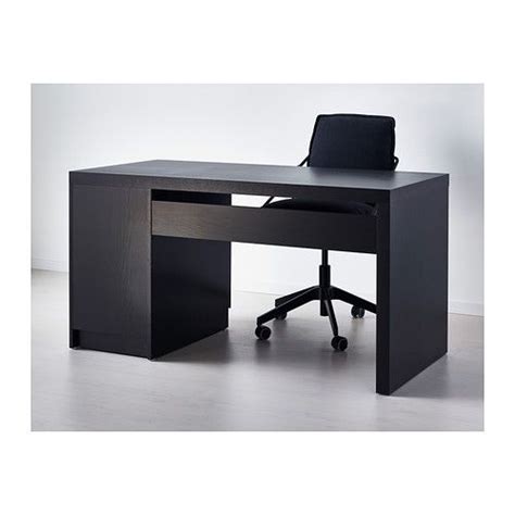 Ikea drawer with desk hack. MALM Desk - black-brown 55 1/8x25 5/8 " | Black desk, Malm ...