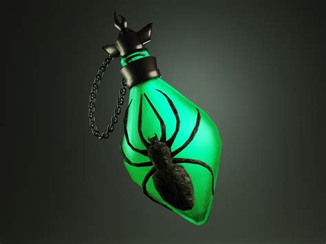 Spider Venom Poison Bottle Free Vr Ar Low Poly 3d Model Cgtrader