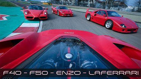 Ferrari Laferrari Vs F40 Vs F50 Vs Enzo Sound Accelerations Youtube