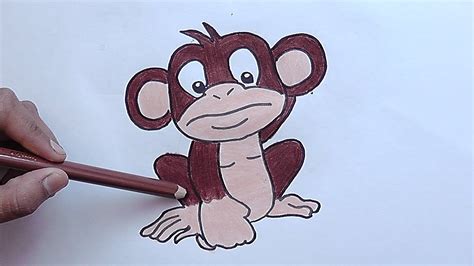 Como Dibujar Y Pintar A Mono Bebé How To Draw And Paint