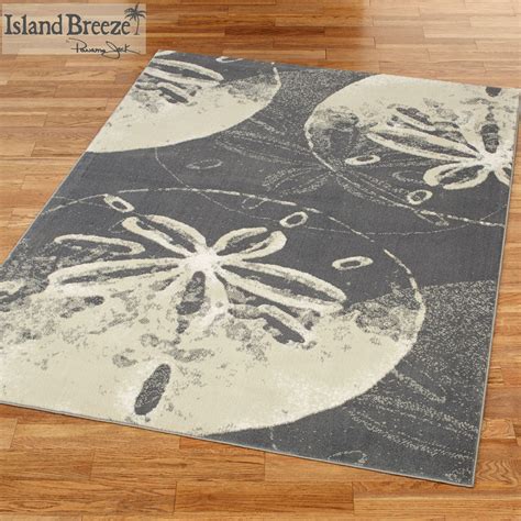 Panama Jack Sand Dollar Cove Dark Gray Indoor Outdoor Rugs