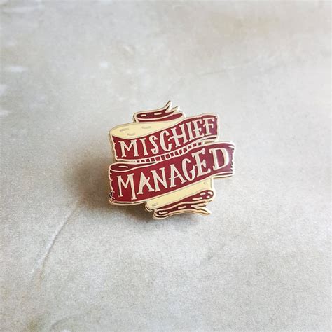 Mischief Managed Enamel Pin Enamel Pins Harry Potter Accessories Harry Potter Items