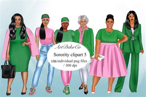 Sorority Clipart Sisterhood Clipart Afro Girls Clipart Etsy In 2021