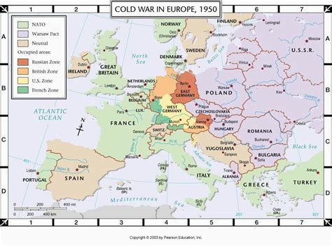 Cold War Europe Map Quiz Systematic Cold War Europe Map Labeled