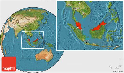 Satellite Location Map Of Malaysia