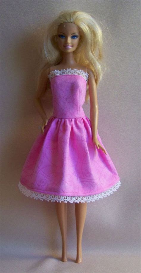 Handmade Barbie Clothes Pink Print Barbie By Persnicketygrandma 500